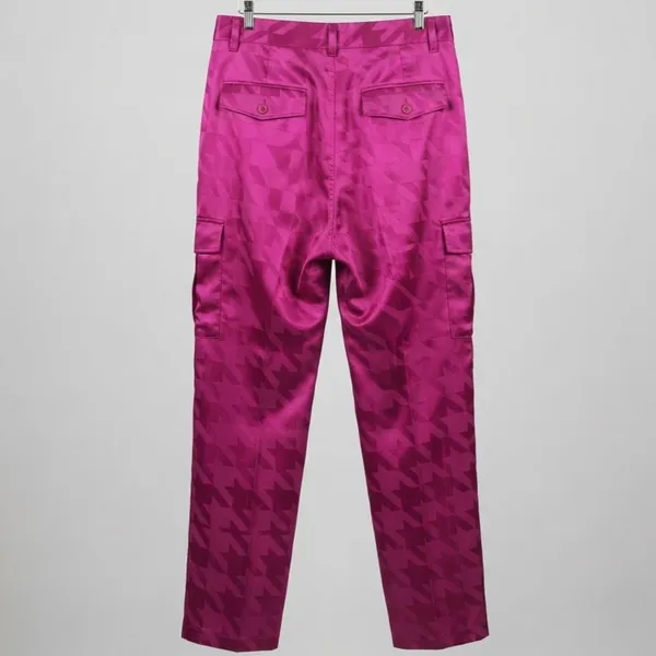 Calça Cargo Rosa Acetinado G Karamello