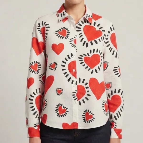 Camisa Manga Longa Corações Lúdica G