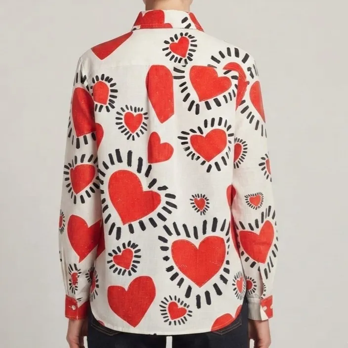 Camisa Manga Longa Corações Lúdica G