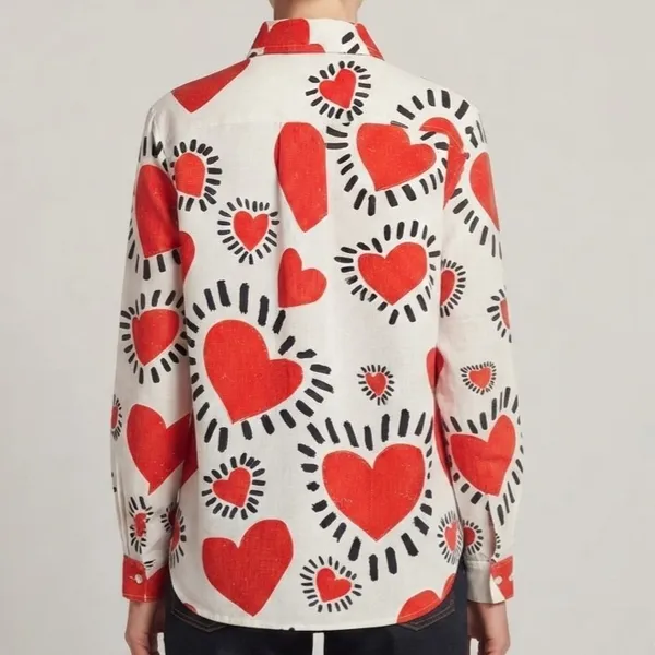 Camisa Manga Longa Corações Lúdica G