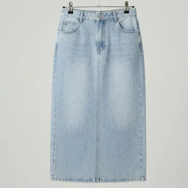 Saia Jeans Longa Fenda Lateral 44 Naraka Jeans