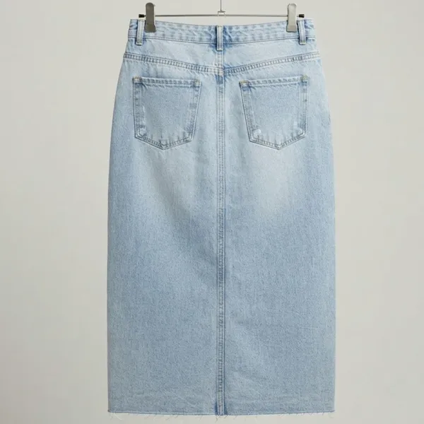 Saia Jeans Longa Fenda Lateral 44 Naraka Jeans