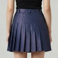 Saia Plissada Colegial Azul Marinho 46