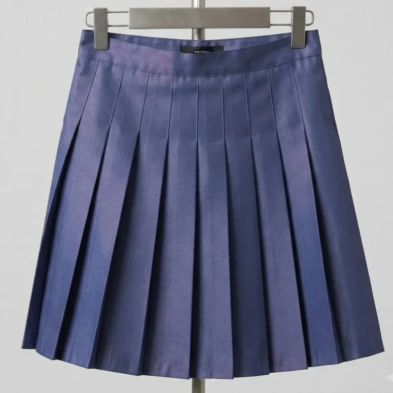 Saia Plissada Colegial Azul Marinho 46
