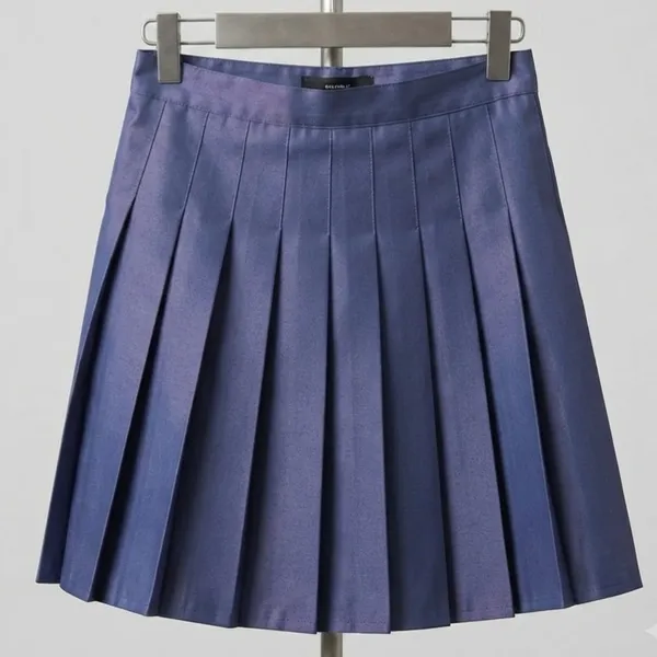 Saia Plissada Colegial Azul Marinho 46