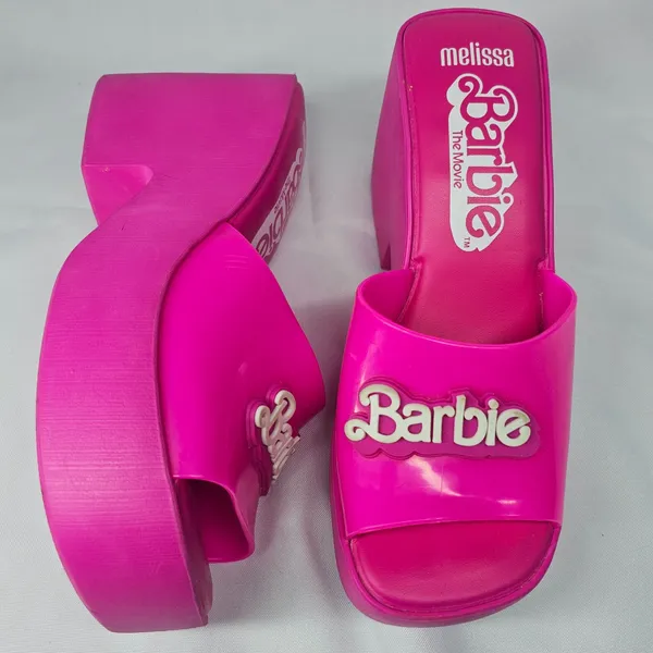 Sandália Tamanco Barbie Melissa Rosa 38