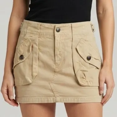 Minissaia Cargo Bege Y2k 38 Costume