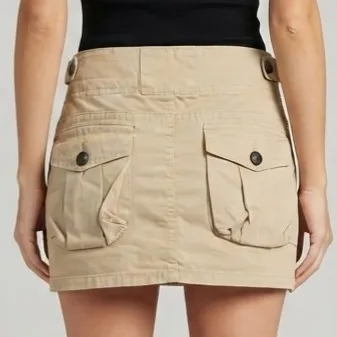 Minissaia Cargo Bege Y2k 38 Costume
