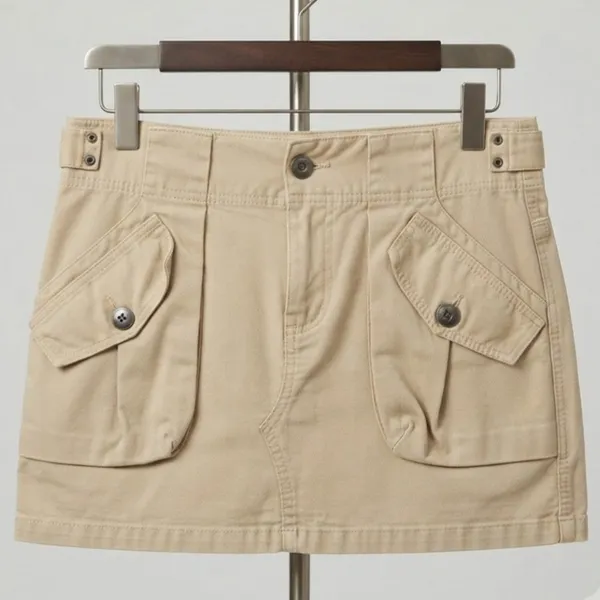 Minissaia Cargo Bege Y2k 38 Costume