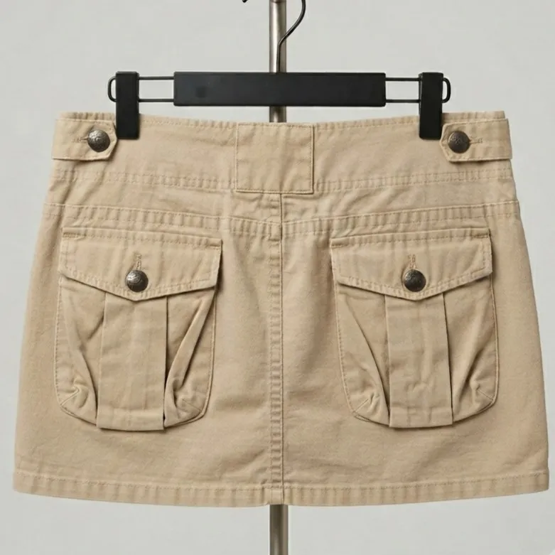 Minissaia Cargo Bege Y2k 38 Costume