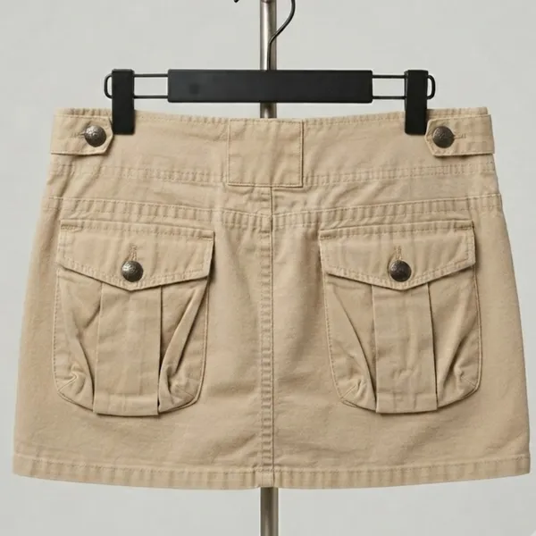 Minissaia Cargo Bege Y2k 38 Costume