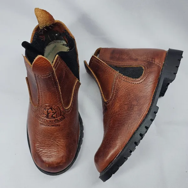 Bota Botina Infantil Couro Marrom 28 Santa Adélia