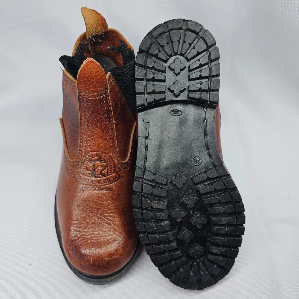 Bota Botina Infantil Couro Marrom 28 Santa Adélia