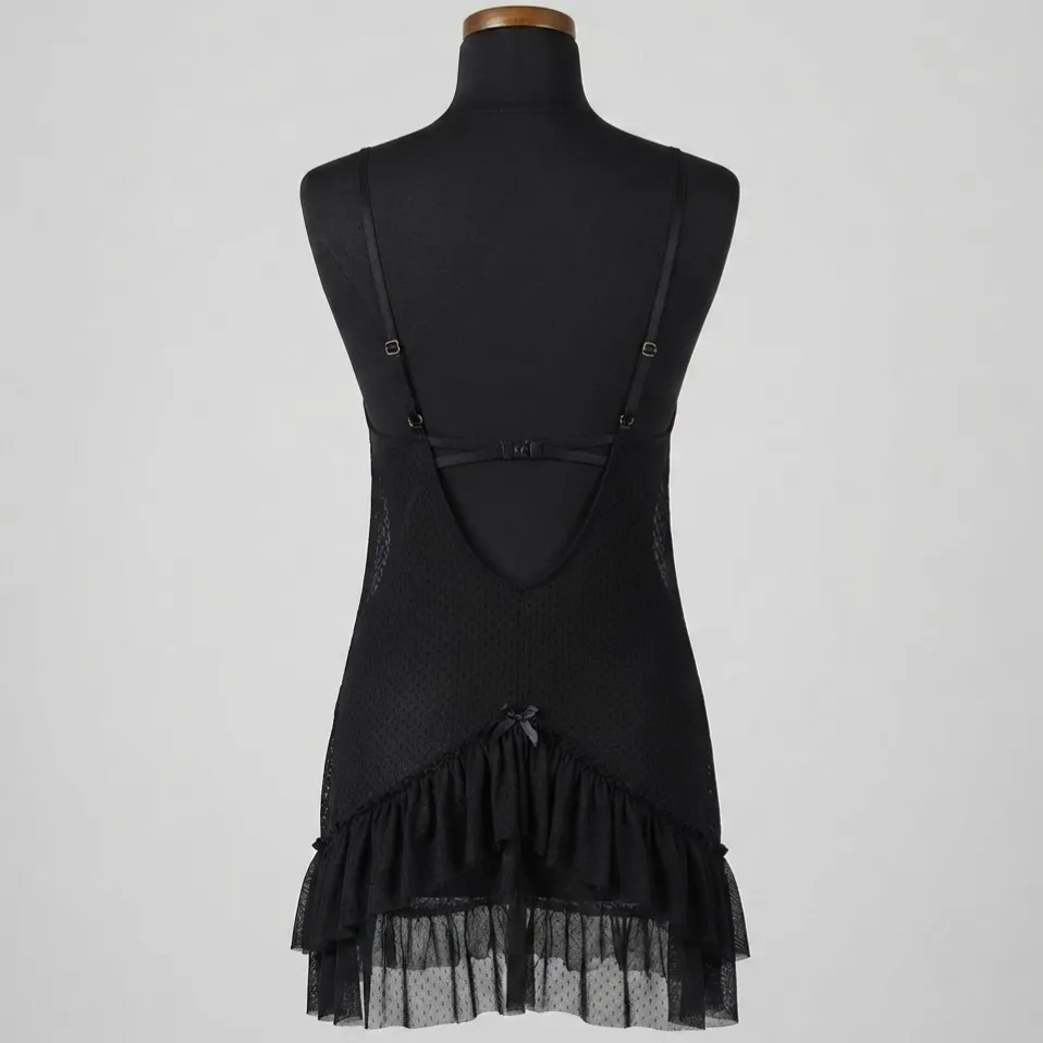Camisola Baby Doll Preta Luxo G Beleza
