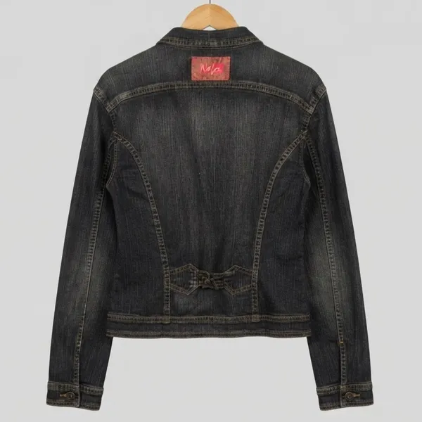 Jaqueta Jeans Feminina Cinza Y2k P Nafee