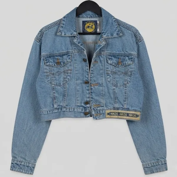 Jaqueta Jeans Vintage CGC Curta Anos 90 P Nikos