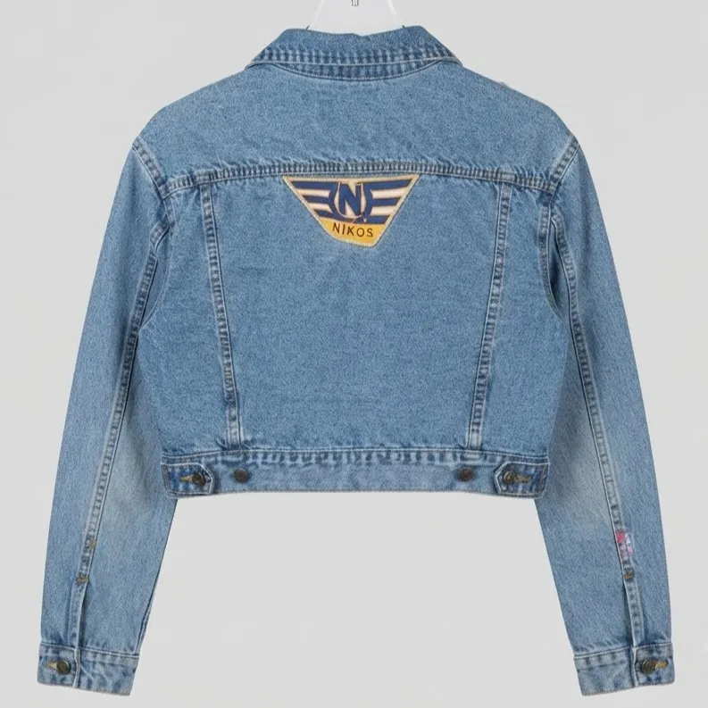 Jaqueta Jeans Vintage CGC Curta Anos 90 P Nikos