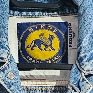Jaqueta Jeans Vintage CGC Curta Anos 90 P Nikos