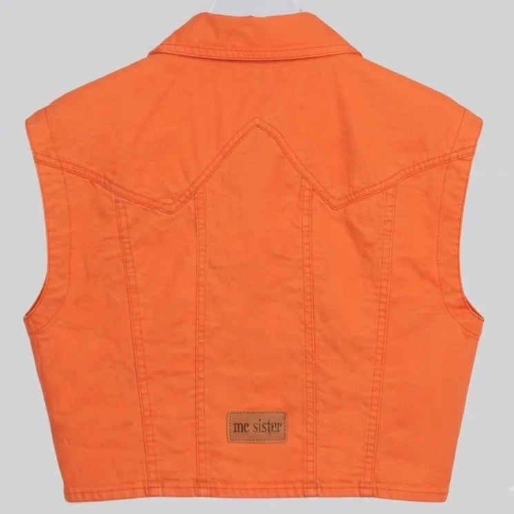 Cropped Jeans Vintage CGC Laranja 42 Ms Sister