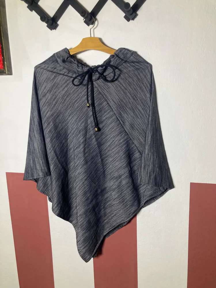poncho em moletom