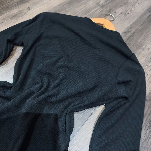 Vestido Canelado Preto