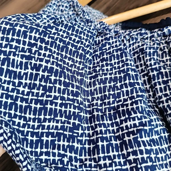 Vestido Ciganinha Azul e Branco