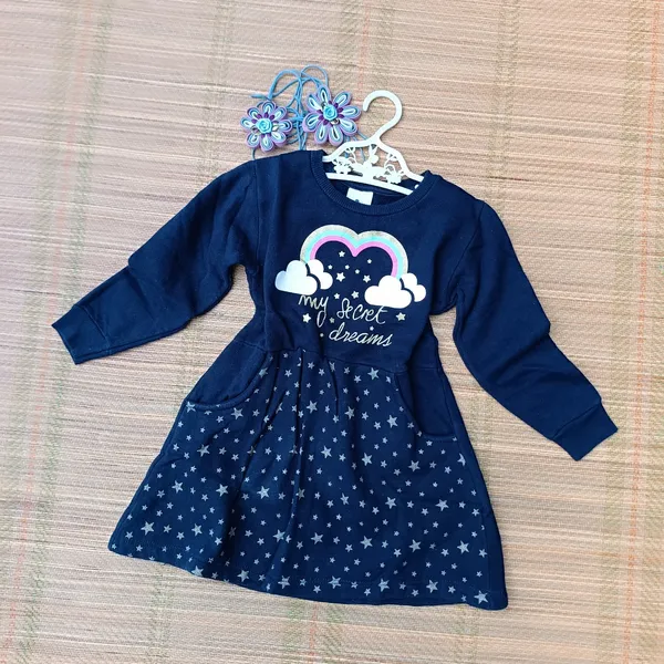 Vestido Moletom Estrelinhas