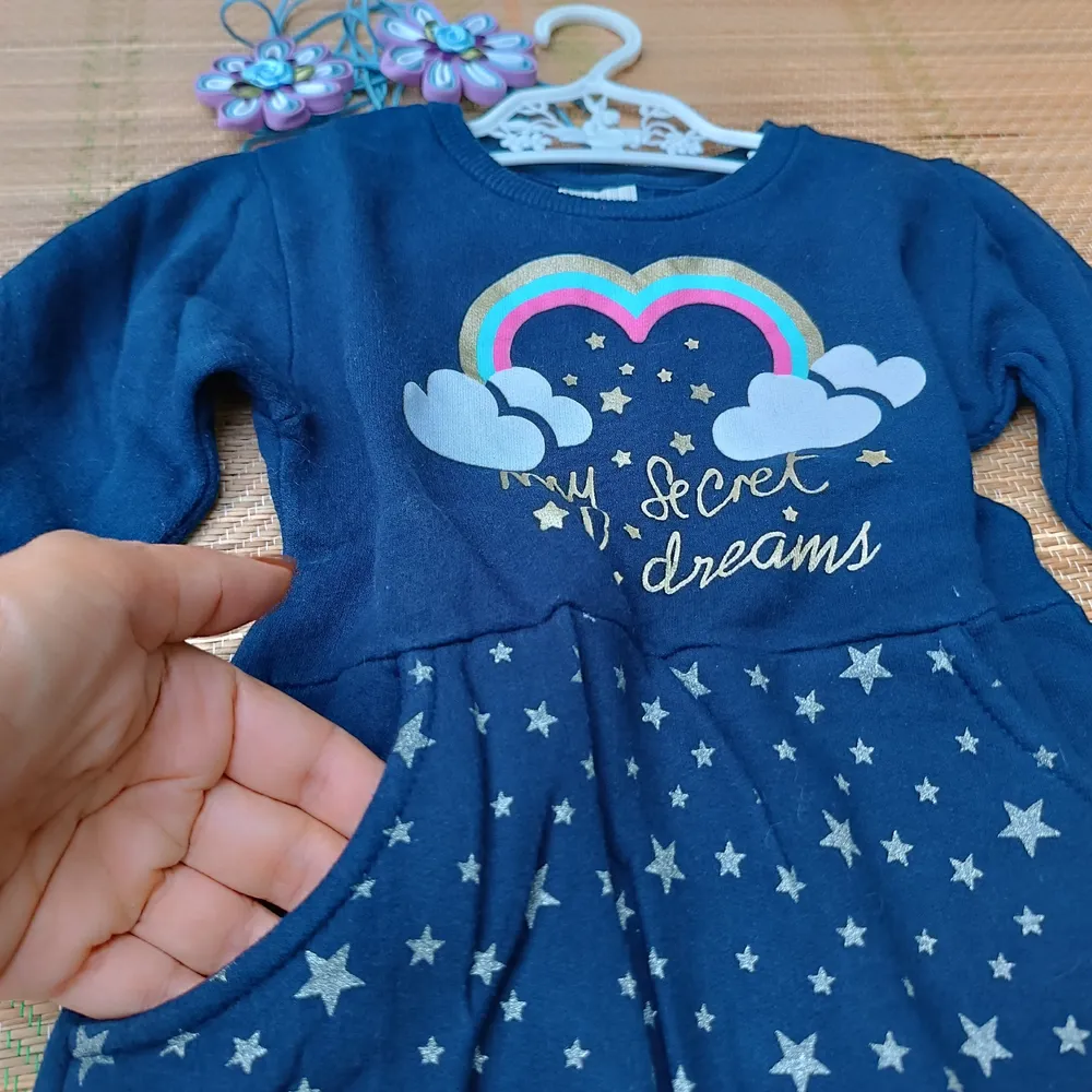 Vestido Moletom Estrelinhas