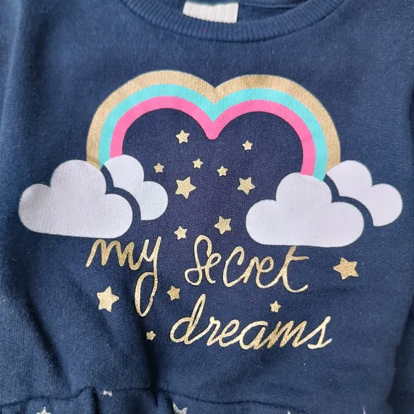 Vestido Moletom Estrelinhas