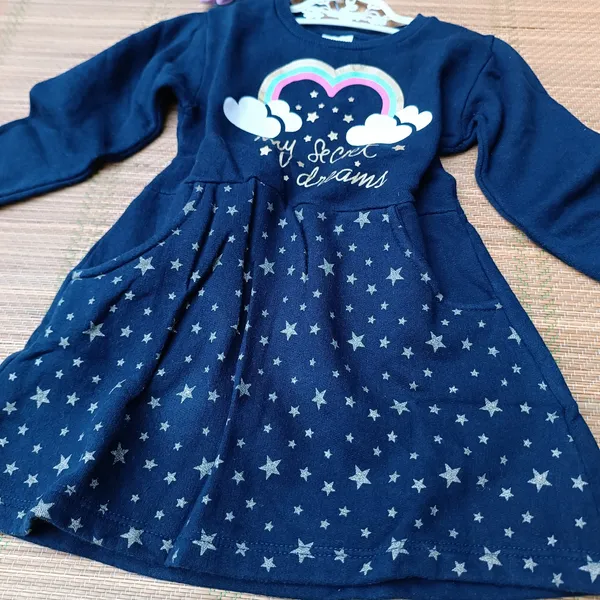 Vestido Moletom Estrelinhas