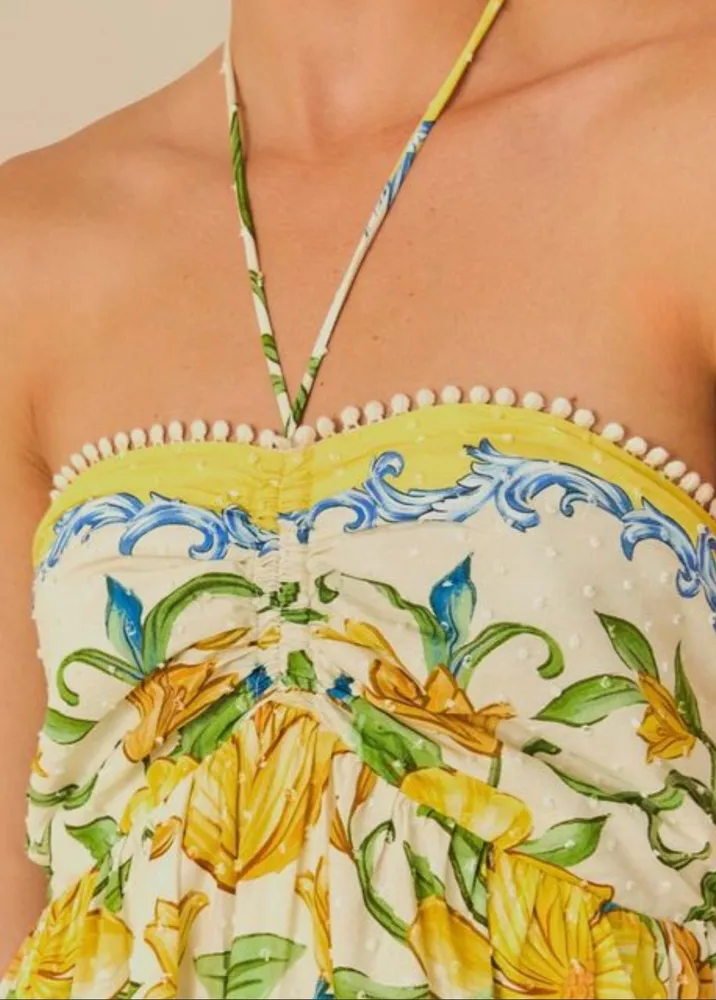 vestido desejo cropped farm
