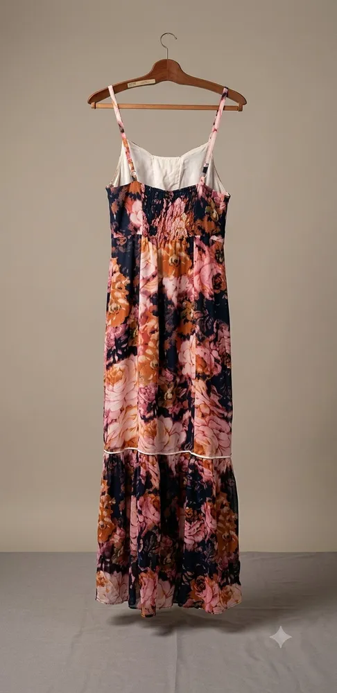 Vestido floral longo
