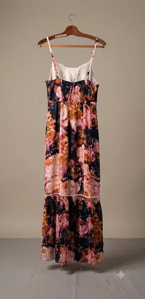 Vestido floral longo