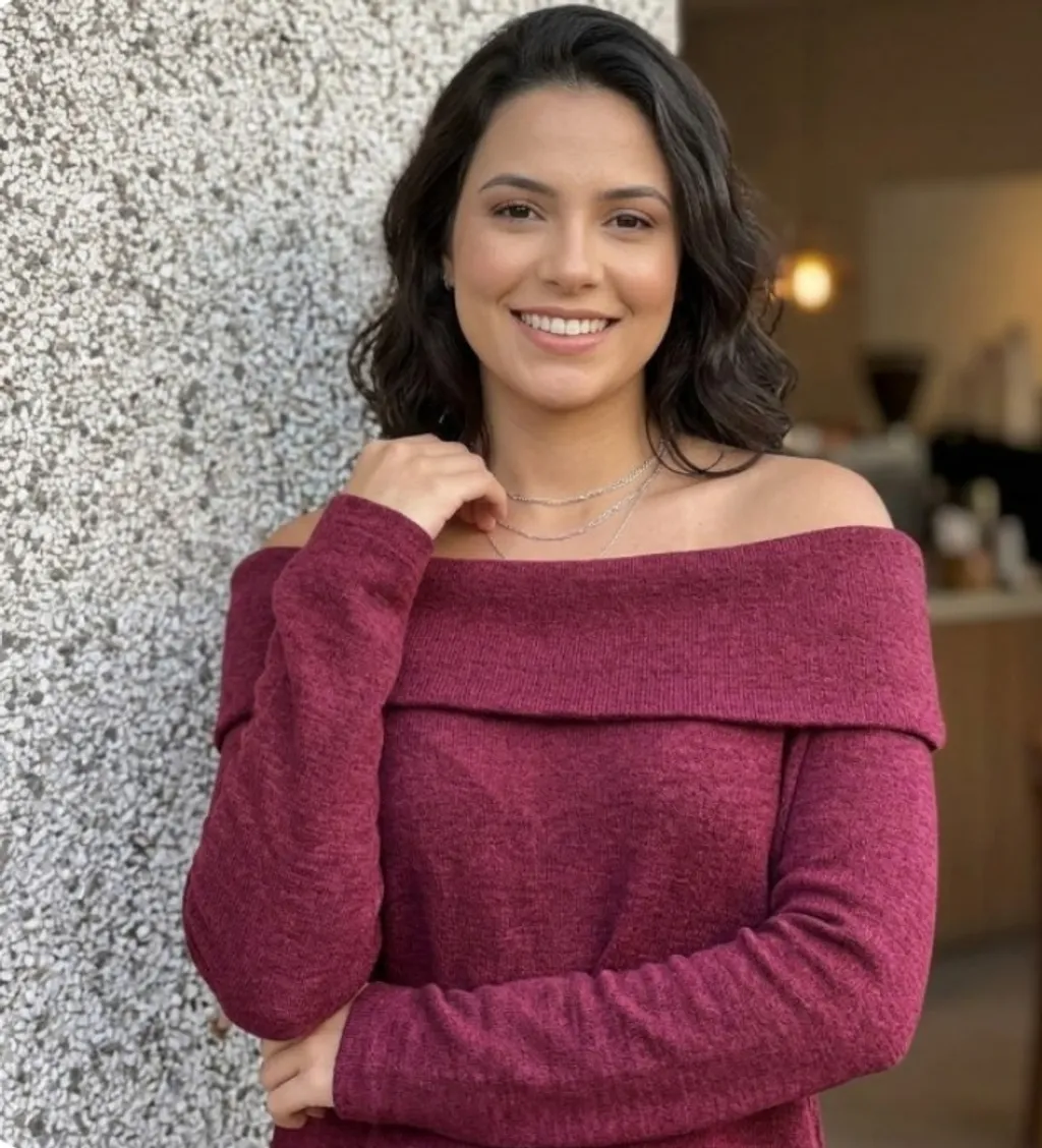 Blusa ombro a ombro tricô