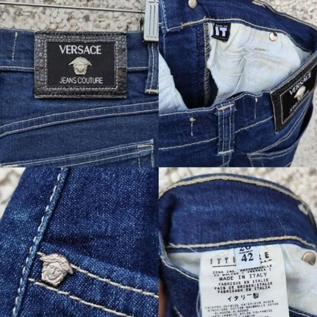 Saia jeans midi Versace