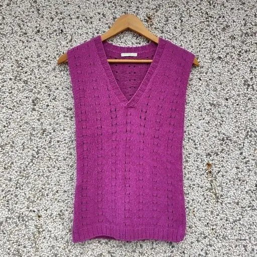 Colete tricô gola V