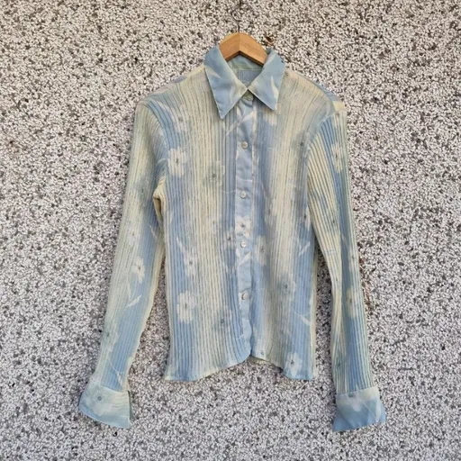 Camisa vintage plissada