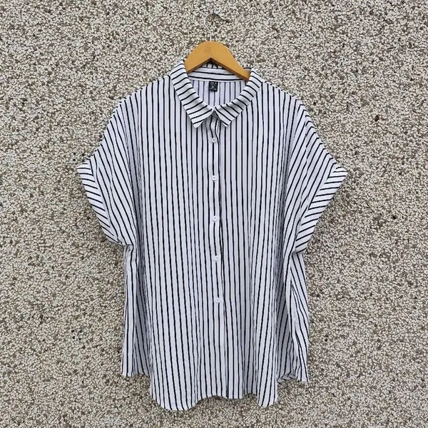 Camisa listrada plus size 3XL