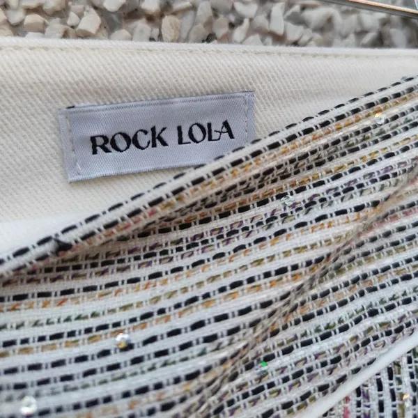 Calça cargo paetês Rock Lola