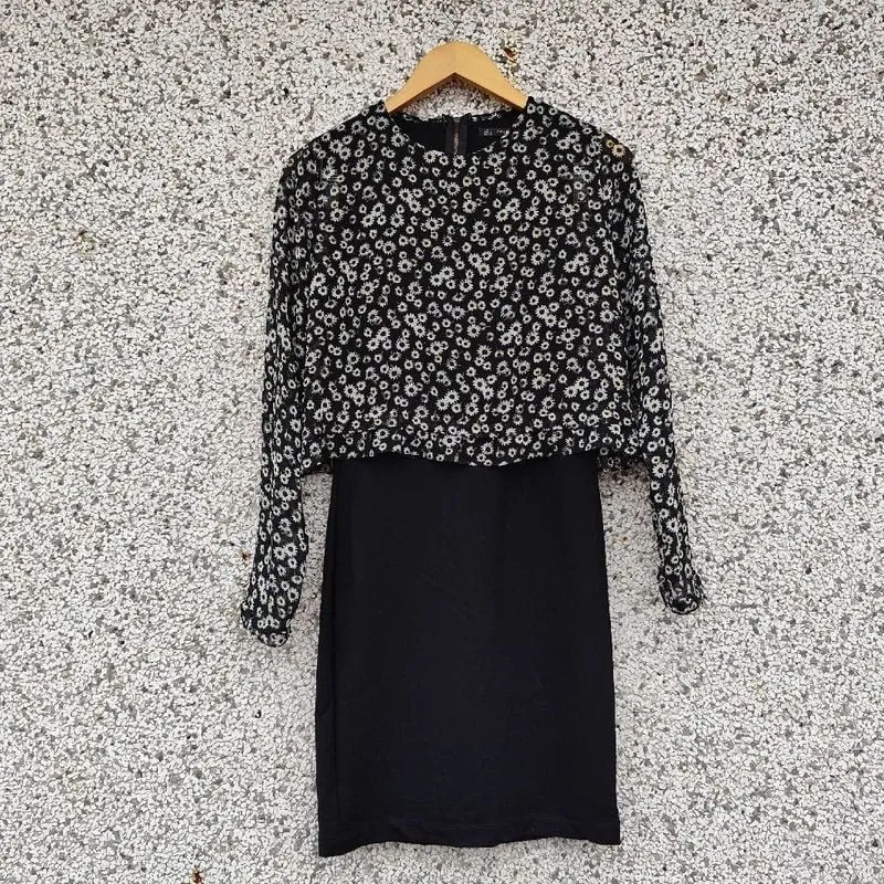 Vestido Zara Preto Floral
