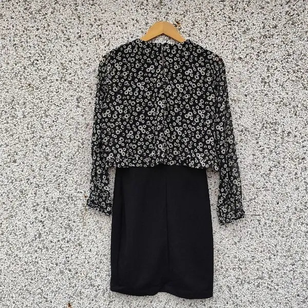 Vestido Zara Preto Floral
