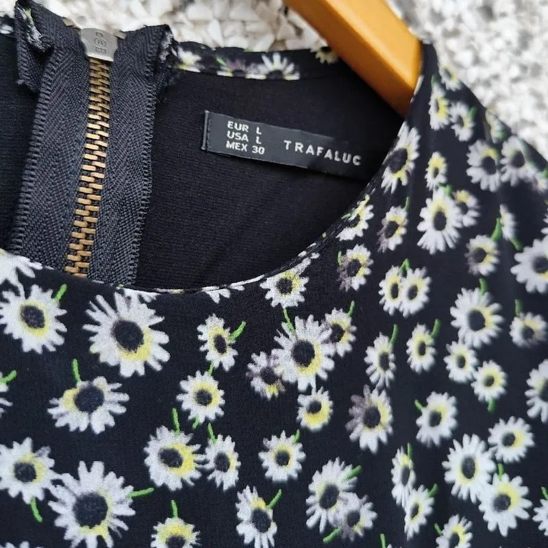 Vestido Zara Preto Floral