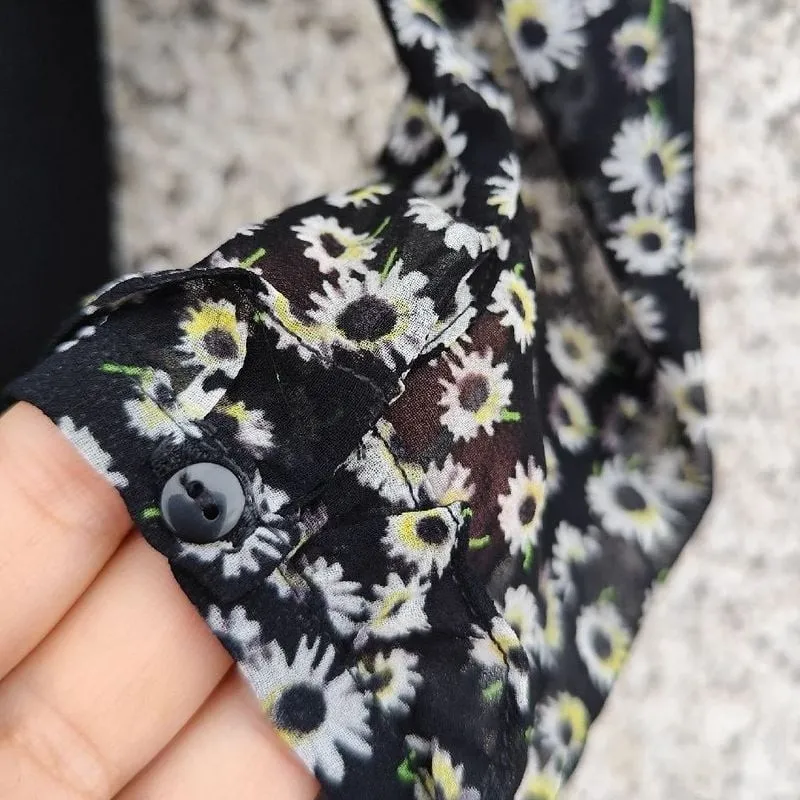 Vestido Zara Preto Floral