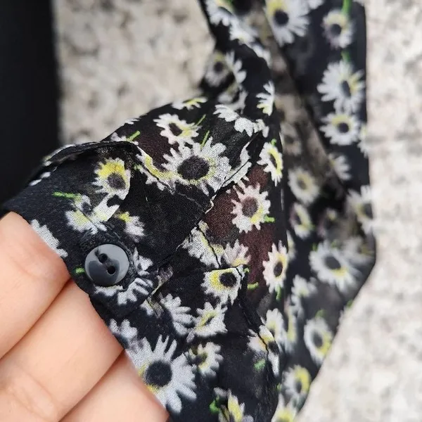 Vestido Zara Preto Floral