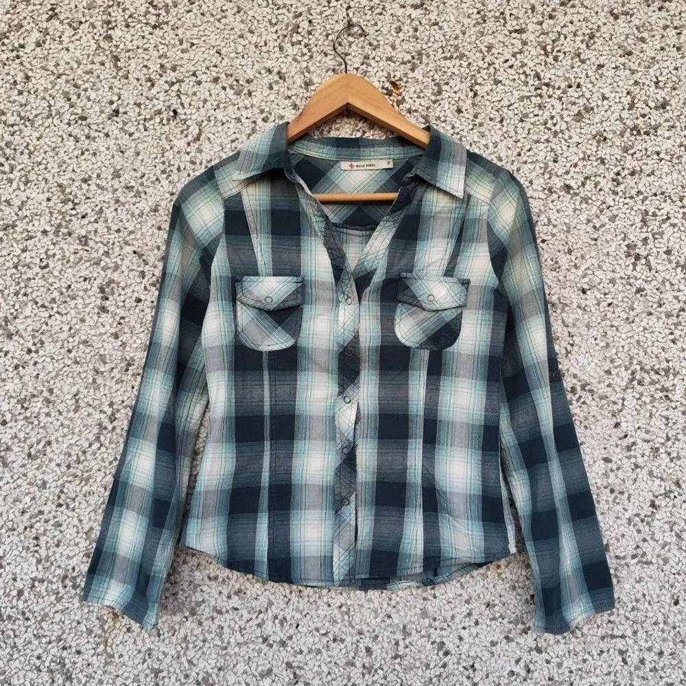 Camisa xadrez feminina verde
