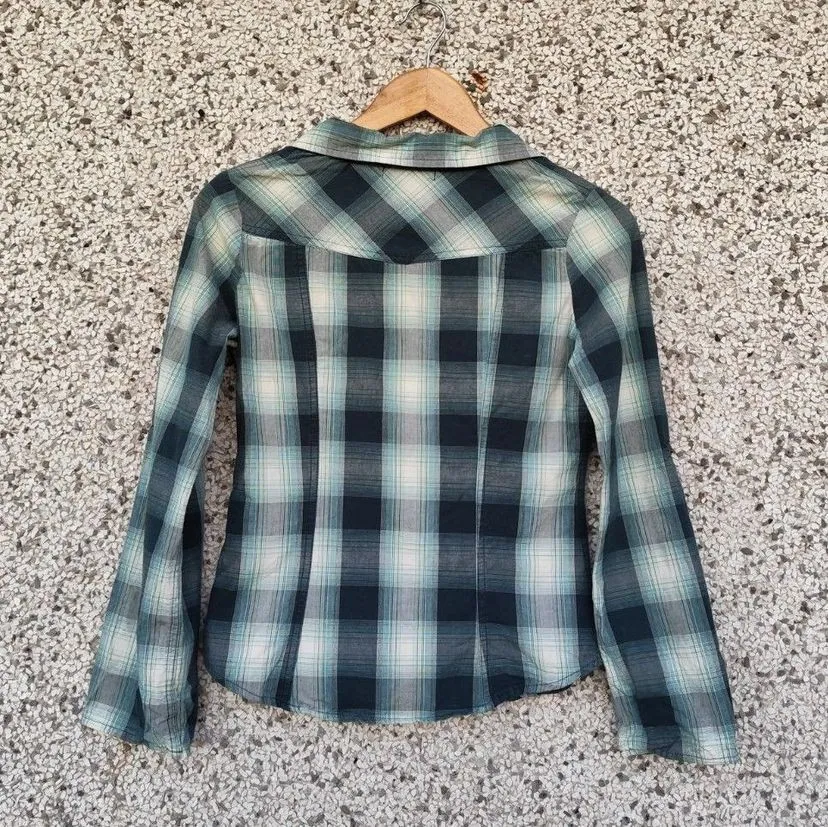 Camisa xadrez feminina verde