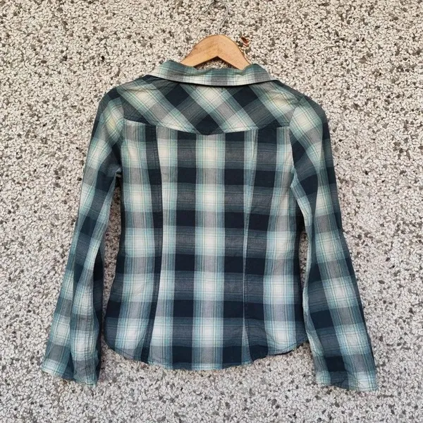 Camisa xadrez feminina verde