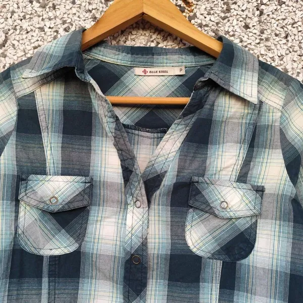 Camisa xadrez feminina verde