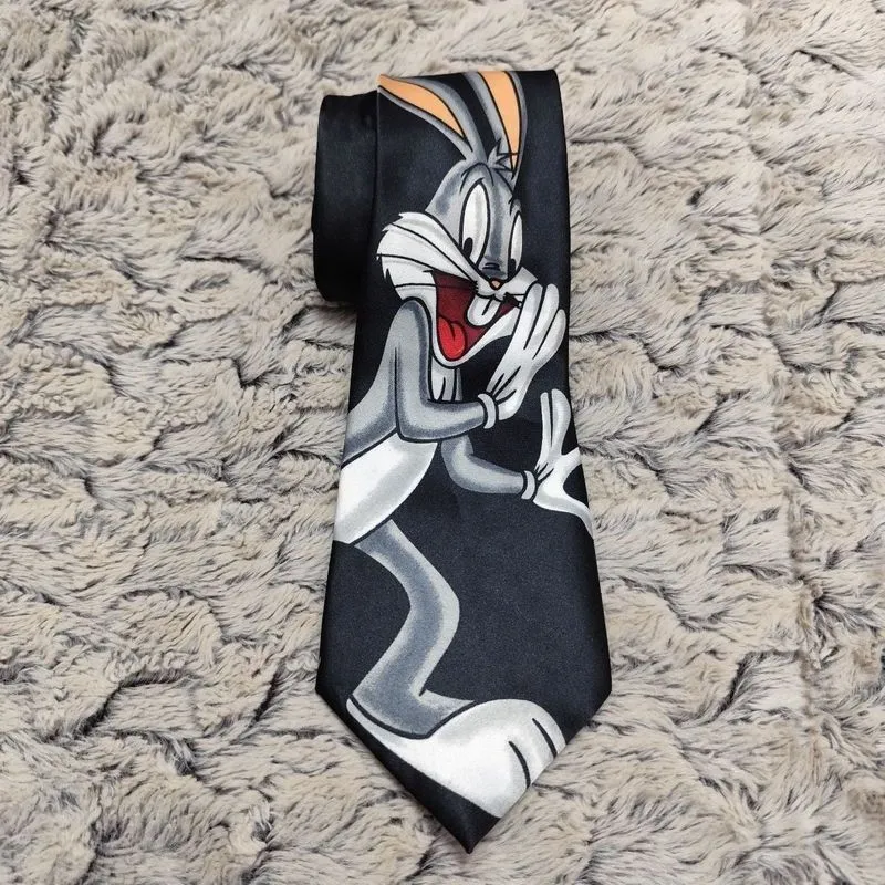 Gravata Looney Tunes Pernalonga preta