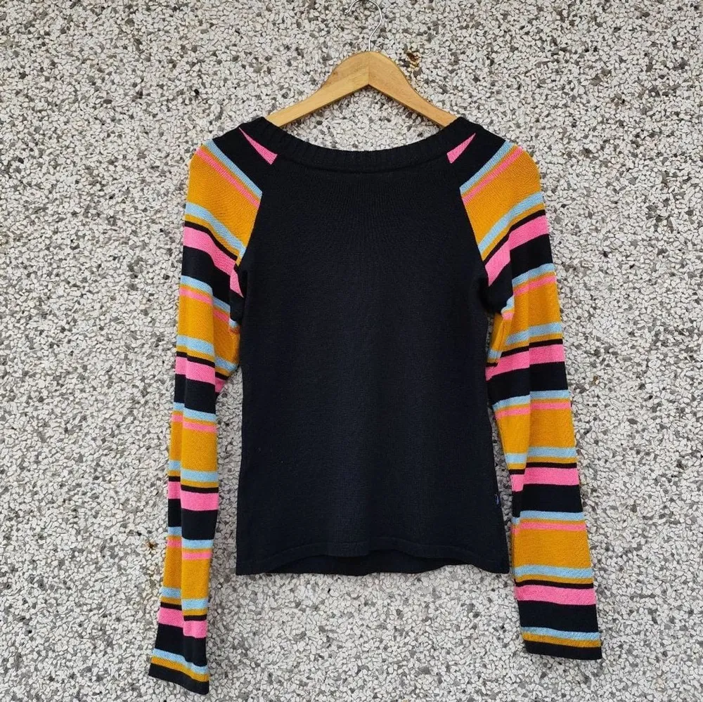 Suéter tricô estampado Y2K